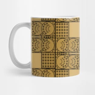 Circle and rectangle with flower seamless pattern Mug